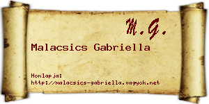 Malacsics Gabriella névjegykártya